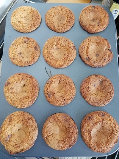 Muffins med chokoladestykker